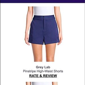 Grey Lab Los Angeles Pinstripe high waist short